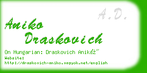 aniko draskovich business card